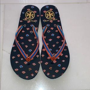 Tory Burch Brand New Navy Flip Flops
